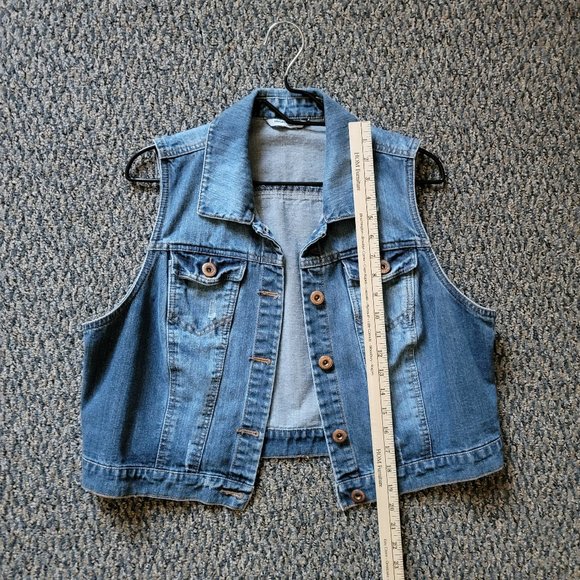 Vintage Highway Jeans Jacket Sleeveless Women’s Jacket Vest Size 1X - Picture 1 of 15